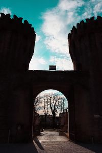 Low angle view of historical building against sky