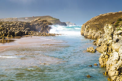 Scenic view of sea against sky