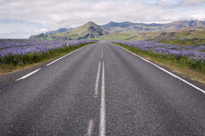 Road amidst landscape against sky