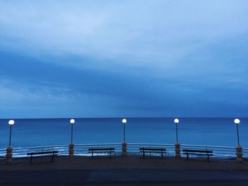 In bordighera along the mediterranean sea, before the night comes