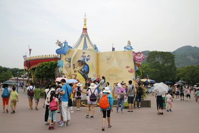 Tourists in front of tourists