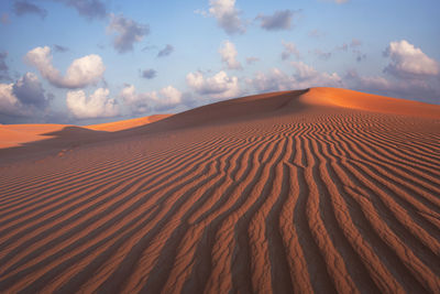 Scenic view of desert against sky