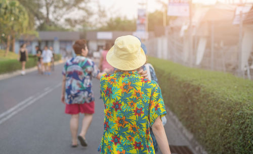 People walking on street