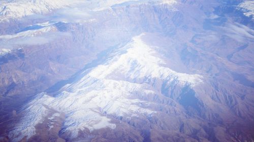 Aerial view of dramatic landscape