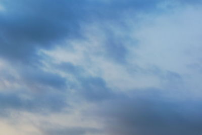 Low angle view of clouds in sky