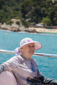 Senior woman during cruise