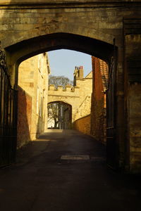 View of narrow alley