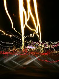 Light trails at night