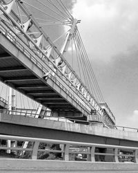 Low angle view of bridge against sky