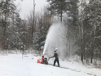 Snow removal from walkway the easier way. 