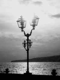 View of sea against cloudy sky