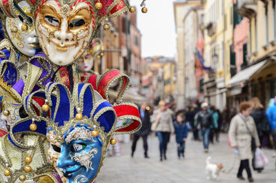 People in mask during festival