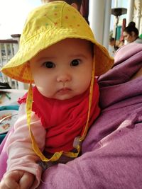 Close-up portrait of cute baby