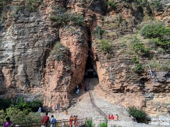 Group of people on rock