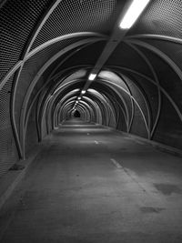 Empty illuminated tunnel