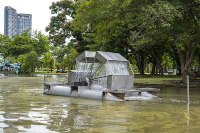View of swimming pool in park