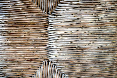 Full frame shot of wicker basket