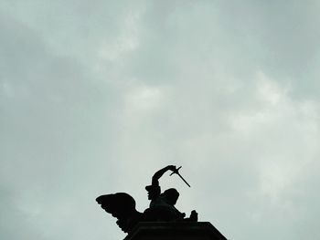 Low angle view of statue of liberty