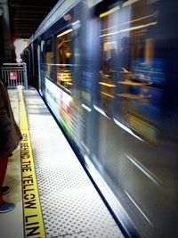 Train at railroad station platform