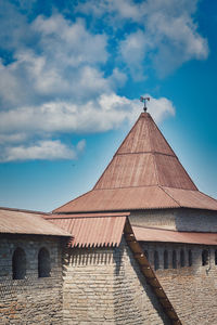 Low angle view of historical building against sky