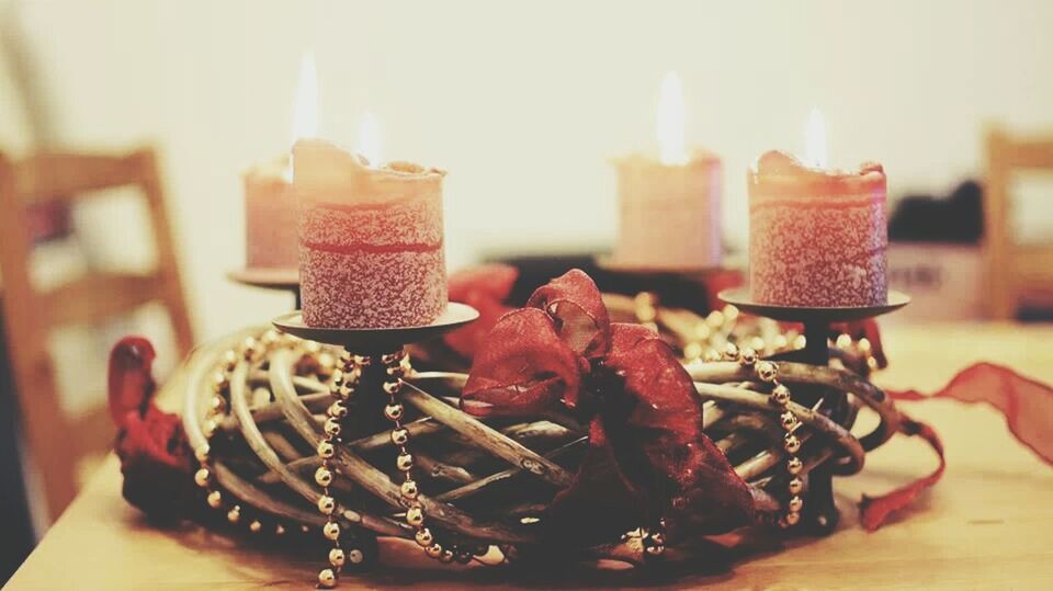 flame, food and drink, burning, heat - temperature, indoors, close-up, table, freshness, fire - natural phenomenon, focus on foreground, food, still life, candle, indulgence, ready-to-eat, selective focus, no people, sweet food, high angle view, sunlight