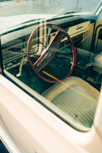 Close-up of car window