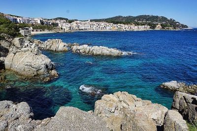 Rocks in sea