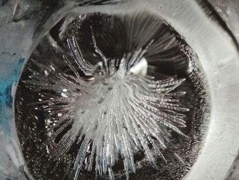 High angle view of ice cream in glass