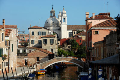 Canal passing through city