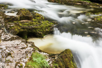 Scenic view of waterfall