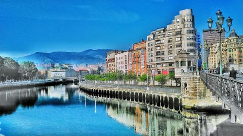 Town with buildings in background