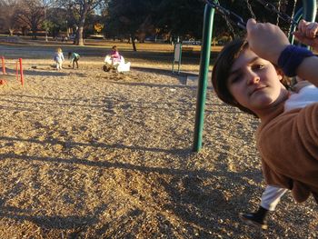 Children playing in park