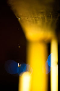 Defocused image of illuminated lights at night