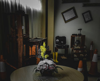 Table and chairs at home