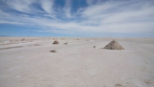 Scenic view of desert against sky