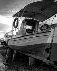 Old boat in water