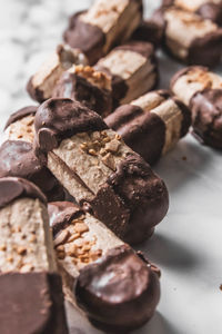 Close-up of chocolate cake in plate