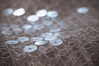 Full frame shot of sequins on textile