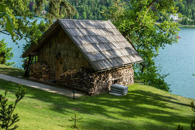 View of log cabin