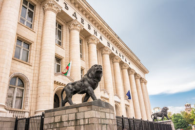 Low angle view of statue