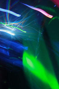 Close-up of light trails