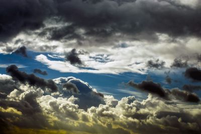 Low angle view of dramatic sky