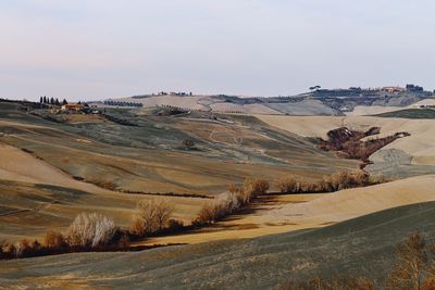 Scenic view of desert against sky