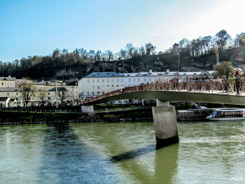 Scenic view of bridge against clear sky