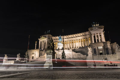 Illuminated city at night
