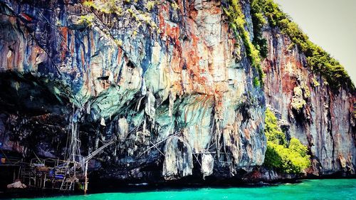 Rock formations in sea