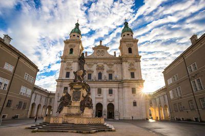 Low angle view of historical building against sky