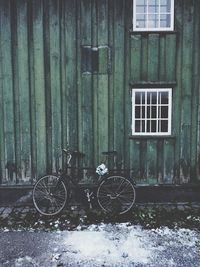 View of parked motor scooter