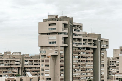 Brutalist concrete architecture of apartment blocks in split 3 neighborhood in split, croatia