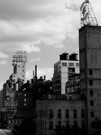 Low angle view of buildings in city